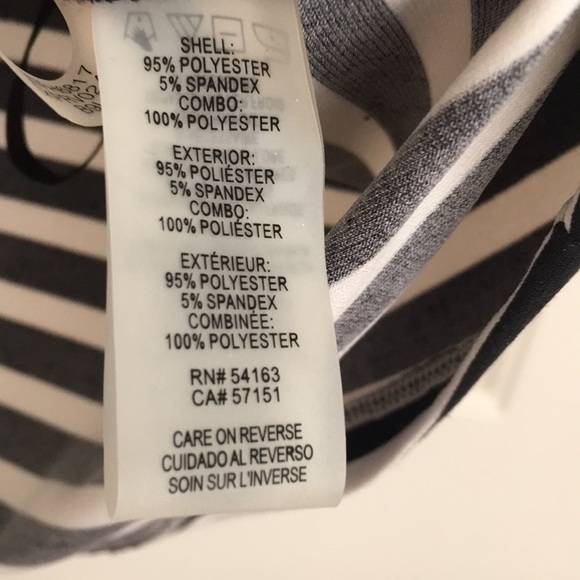 Calvin Klein Women’s Top XL Sleeveless Striped Black White Red Blouse - Picture 3 of 6